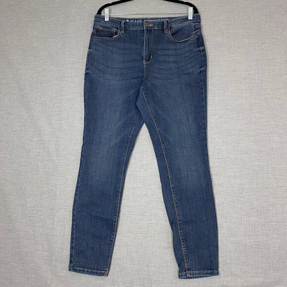 R Jeans The Signature Soft High Rise Stretchy Skinny Size 32 Medium Blue - Picture 1 of 12